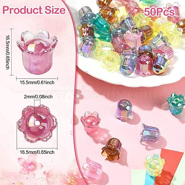50Pcs UV Plating Opaque Acrylic Beads(MACR-CJ0002-22)-2