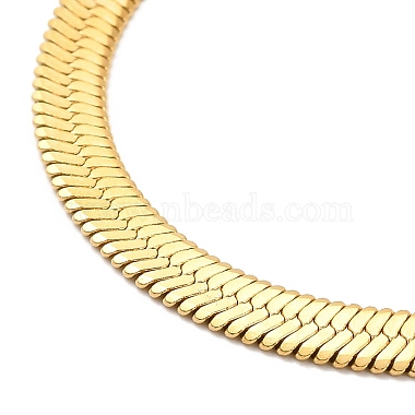 Ion Plating(IP) 304 Stainless Steel Herringbone Chain Necklace for Men Women(NJEW-E076-03D-G)-2
