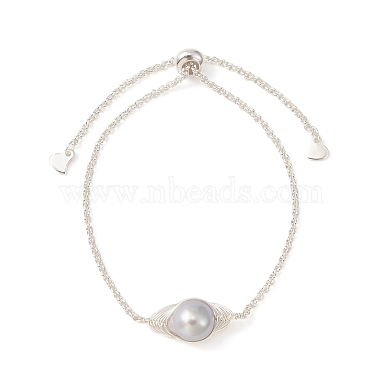 Natural Pearl Link Slider Bracelet(BJEW-JB09449-02)-2