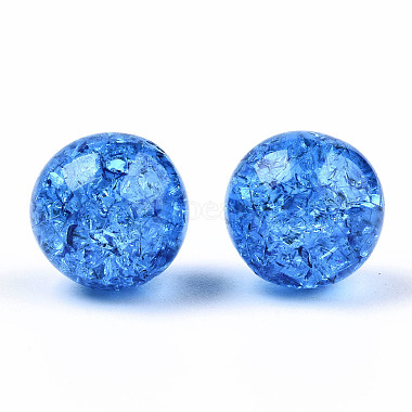 Dark Blue Round Glass Beads