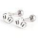 201 Stainless Steel Barbell Cartilage Earrings(EJEW-R147-05)-1