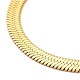 Ionenplattierung (IP) 304 Edelstahl-Halskette mit Fischgrätenmuster für Männer und Frauen(NJEW-E076-03D-G)-2