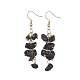 Natural Obsidian Chips Dangle Earrings(EJEW-JE05266-04)-1