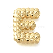 Rack Plating, Brass Pendants, Cadmium Free & Lead Free, Letter A~Z Charms, Letter E, 20x15x5.5mm, Hole: 2.5x3mm(KK-I722-02G-E)