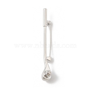 Golf Club Alloy Cubic Zirconia Brooches, Platinum, 60.5x12mm(JEWB-M050-01P-01)