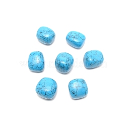 Synthetic Turquoise Beads, No Hole, Tumbled Stone, Vase Filler Gems, Nuggets, 21~36x14~25x11~30mm(G-WH0008-19)