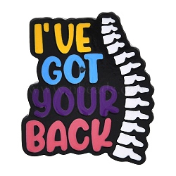 Take Care of Tooth Theme Word I've Got Your Back
Enamel Pins, Alloy Brooches for Backpack Clothes, Word, 39x33.5mm(JEWB-D279-07B-04)