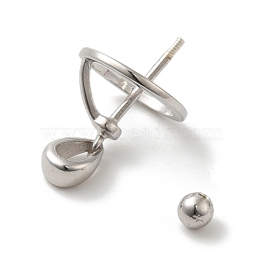 серебряные дужки в форме медальона с родиевым покрытием 925(STER-NH0001-55B-P)-4