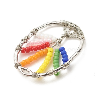 Glass Seed Beads Pendants(PALLOY-JF01426-01)-3