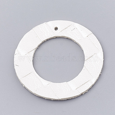 White Ring Imitation Leather Pendants