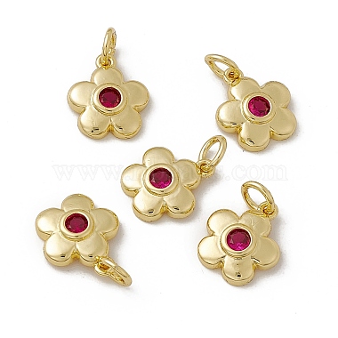 Rack Plating Brass Cubic Zirconia Charms(KK-C007-23G-02)-2