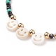 Shell & Glass Beaded Necklace for Women(NJEW-JN03910)-5