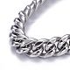 Tarnish Resistant Men's 304 Stainless Steel Cuban Link Chain Bracelets(BJEW-P263-B02-P)-2