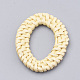 Handmade Spray Painted Reed Cane/Rattan Woven Linking Rings(X-WOVE-N007-04F)-2