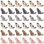 36Pcs 6 Colors Alloy Enamel Pendants, Cat Charm, Golden, Mixed Color, 17x19x1.5mm, Hole: 1.4mm, 6pcs/color(ENAM-SC0005-48)