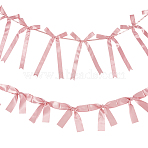 2 Styles Cloth Bowknot Banners, for Party Festivals Home Decorations, Pearl Pink, 1480~1780mm(AJEW-SP0002-70F)