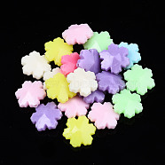 Opaque Acrylic Beads, Snow, Mixed Color, 15x14x6mm, Hole: 1.5mm, about 900pcs/500g(MACR-S272-56)