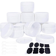 Plastic Cosmetics Cream Jar, Empty Portable Refillable Bottle, Face Mask Cream Spoon Plastic Stick, Chalkboard Sticker Labels(DIY-BC0001-99)