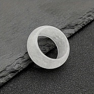 Natural Quartz Crystal Plain Band Rings, Inner Diameter: 20mm(ZK0408-20)