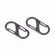 Electroplated Alloy S-Hook Clasps, Long-Lasting Plated, Gunmetal, 39.5x18.5x7mm, Hole: 12.5x15mm(X-PALLOY-G262-02B)