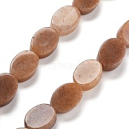 Natural Red Aventurine Beads Strands, Oval, 14x10x5mm, Hole: 0.5mm, about 28pcs/strand, 15.55''(39.5cm)(G-P559-B14-01)