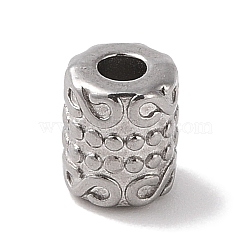 304 Stainless Steel Beads, Column, Stainless Steel Color, 7x6mm, Hole: 2.2mm(STAS-Z058-03P-11)