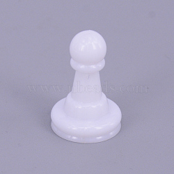Plastic Pawn Chess Pieces, for Board Games, Component, Tabletop Markers, Arts and Crafts, White, 16x23.5mm(AJEW-WH0119-17B)