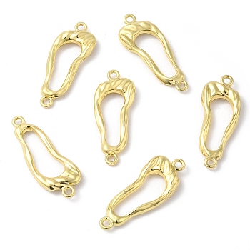 Alloy Connector Charms, Hollow Footprint Links, Golden, 38.5x15x4.5mm, Hole: 2mm