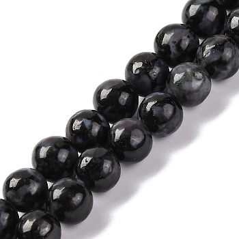 Natural Feldspar Beads Strands, Indigo Gabbro Round Beads, Round, 6mm, Hole: 0.8mm, about 59pcs/strand, 15.08''(38.3cm)