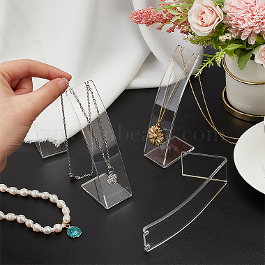 Transparent Acrylic Necklace Display Stands(NDIS-WH0006-10)-3