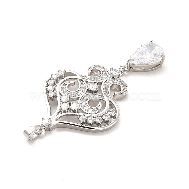 Pendentifs en laiton zircon cubique transparent(KK-I695-060P)-3