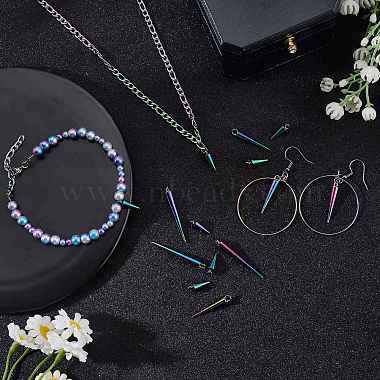 24Pcs 3 Style Alloy Pendants & Rack Plating Rainbow Color 304 Stainless Steel Charms(FIND-SZ0002-60)-5