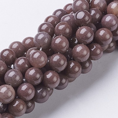 4mm CoconutBrown Round Purple Aventurine Beads