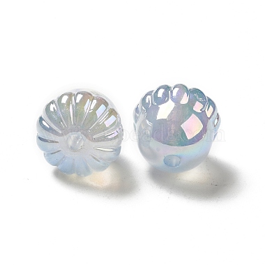 UV Plating Rainbow Iridescent Acrylic Beads(PACR-M002-10F)-2