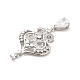 Pendentifs en laiton zircon cubique transparent(KK-I695-060P)-3