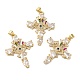 Rack Plating Brass Pave Cubic Zirconia Pendants(KK-O142-53G)-1