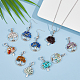 24Pcs 12 Style Natural & Synthetic Gemstone Chip European Dangle Charms Sets(PALLOY-FH0001-83)-5