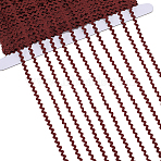 40M Polyester Wavy Fringe Trim Ribbon, Wave Bending Ribbon, Brown, 1/8 inch(3mm)(OCOR-GF0004-39H)