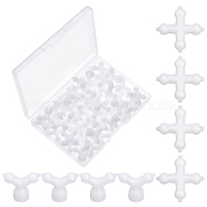 48Pcs 2 Style Plastic Toy Skeleton Joint Findings, for DIY Plush Doll, White, 27x27x6.5mm and 18x23x9.5mm, 24pcs/style(DIY-OC0009-55)