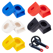 CHGCRAFT 20Pcs 5 Colors Silicone Bicycle Crank Arm Protectors, Universal Crank Boots for Mountain Bike, Mixed Color, 42x35x19mm, Hole: 23x17mm, 4pcs/color(FIND-CA0003-86)