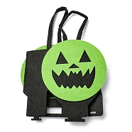 Devil Felt Halloween Candy Bags with Handles, Halloween Treat Gift Bag Party Favors for Kids, Green, 23cm, Bag: 12x12x6.3cm(HAWE-K001-01A)