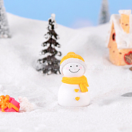 Mini PVC Snowman, Figurine, Dollhouse Decorations, Christmas Theme, Yellow, 45x25mm(MIMO-PW0003-168A-02)