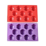 Snowflake DIY Food Grade Silicone Mold, Cake Molds (Random Color is not Necessarily The Color of the Picture), Random Color, 295x173x34mm, Inner Diameter: 54x50~53mm(DIY-K075-22)