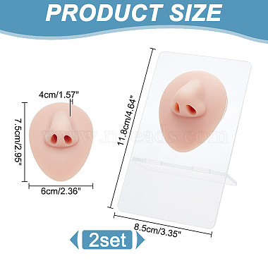 2Pcs Soft Silicone Nose Flexible Model Body Part Displays(ODIS-AR0001-03)-2