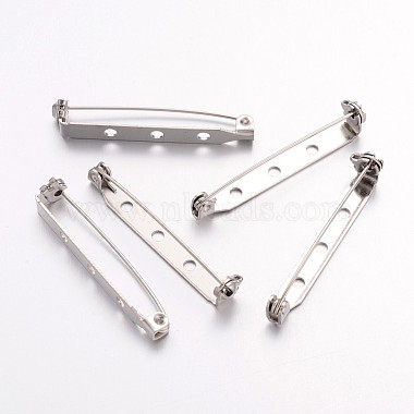 Platinum Iron Back Bar Pins