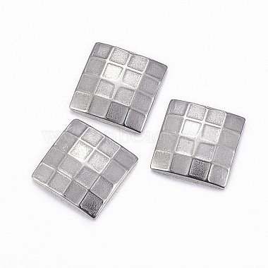 10mm Stainless Steel Color Square Stainless Steel Cabochons
