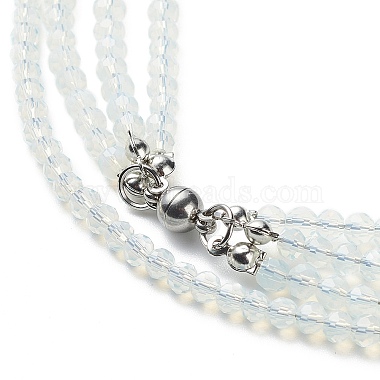 2Pcs 2 Style Opalite Heart Pendant Necklaces Set(NJEW-JN04068)-7