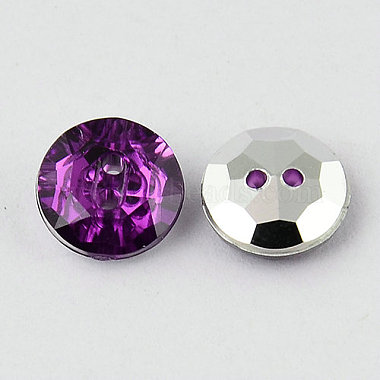 2-Hole Taiwan Acrylic Rhinestone Flat Round Buttons(BUTT-F015-11.5mm-05)-2