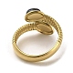 Открытое кольцо-манжета из натурального лазурита со змеей(RJEW-C036-01A-G)-3
