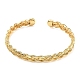 Braided Brass Cuff Bangles for Women(BJEW-C157-01G)-4